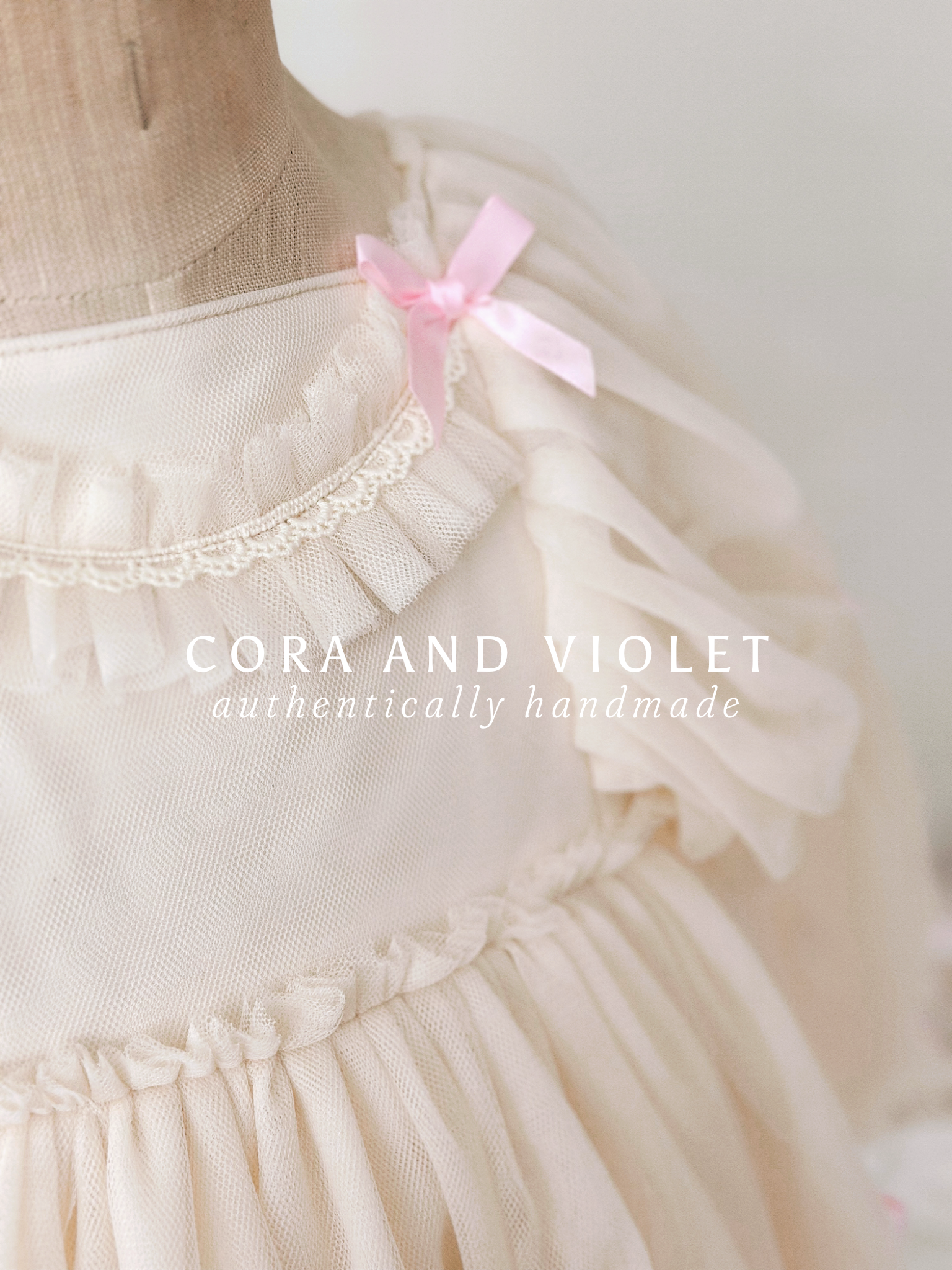 Hand-stitched luxury Silly Goose birthday dress for toddlers, featuring artisanal embroidery and heirloom construction by Cora and Violet.