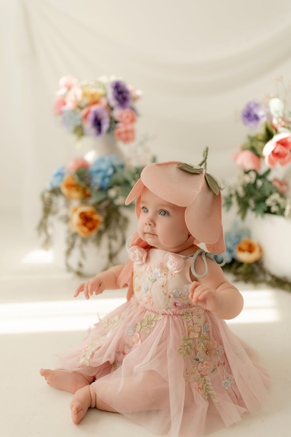 Little one wearing the Ophelia Rose heirloom dress