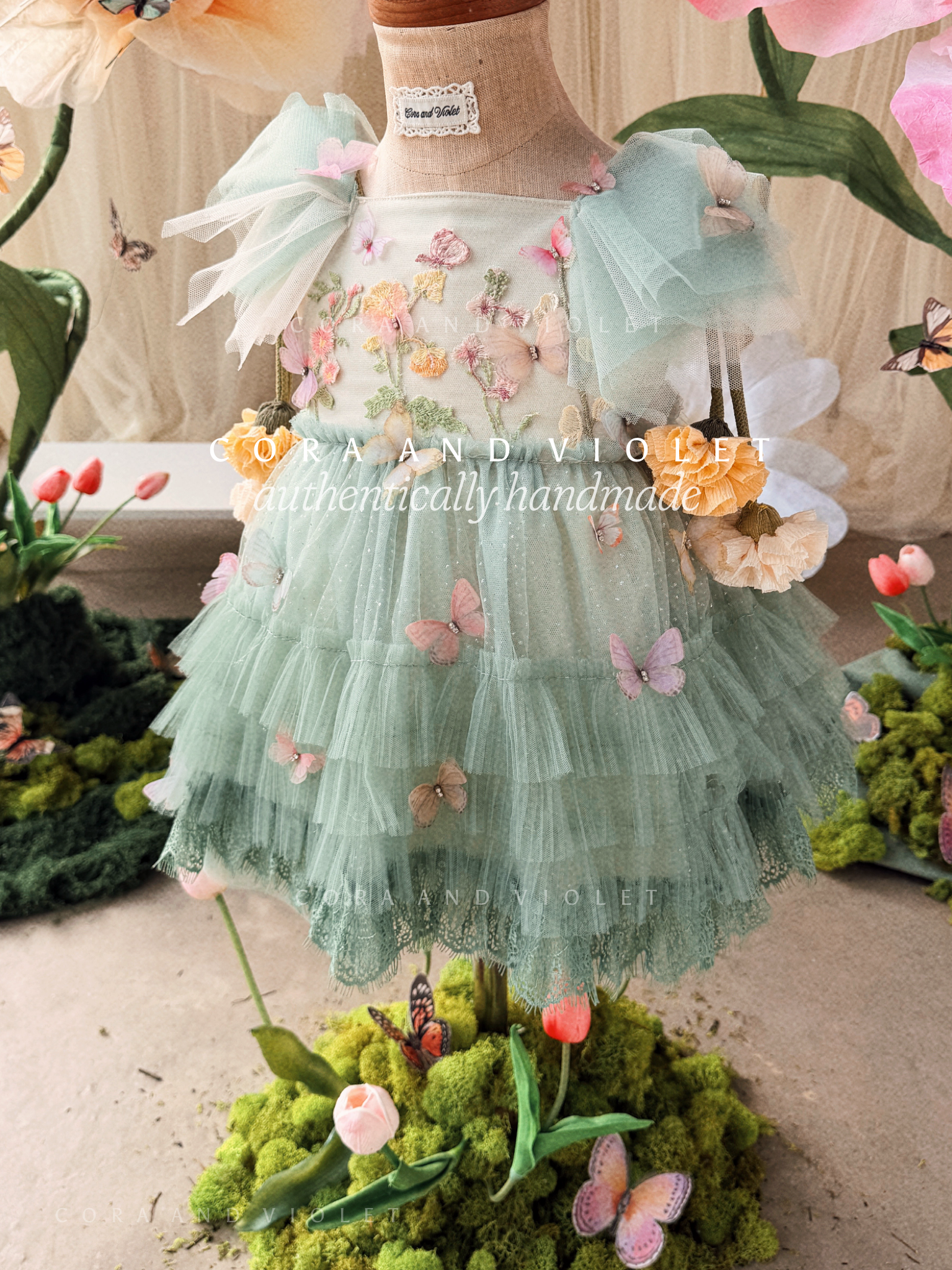 Evangeline | 3D Wildflower Girl Dress