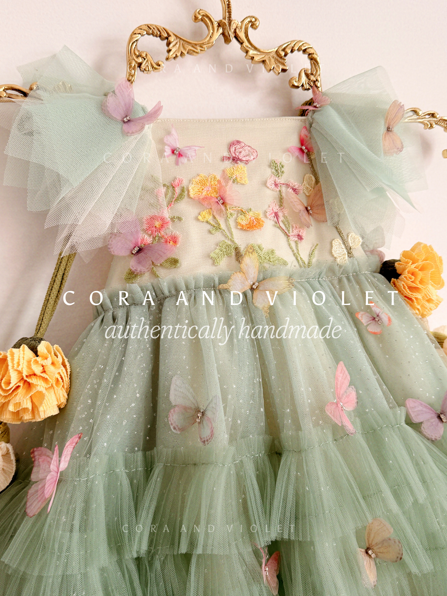 Evangeline | 3D Wildflower Girl Dress