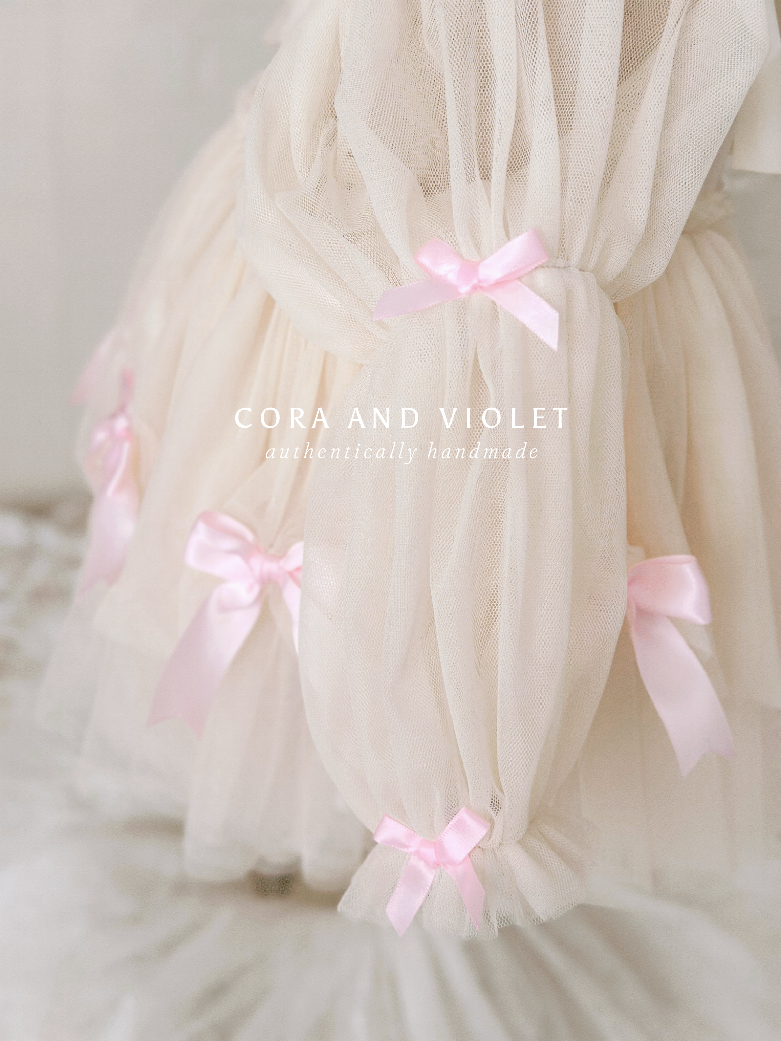 Hand-stitched luxury Silly Goose birthday dress for toddlers, featuring artisanal embroidery and heirloom construction by Cora and Violet.